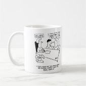 Vrouw klaagt dat hij gokt met kaarten koffiemok (Links)