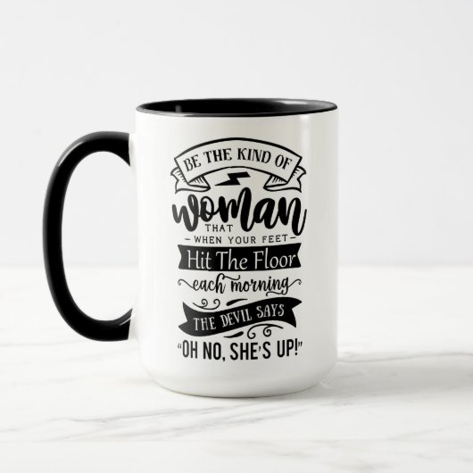 Vrouw Koffie-Mok Mok (Links)