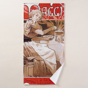 Vrouw Koken, Alphonse Mucha Badhanddoek