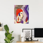 vrouw kreeft Abstract Poster (Thuiskantoor)