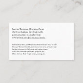 Vrouw krijgt gezichtsbehandeling in spa | Beauty R Visitekaartje (Achterkant)