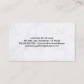 Vrouw krijgt hoofdmassage visitekaartje (Achterkant)