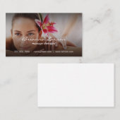 Vrouw krijgt massage visitekaartje (Voorkant / Achterkant)
