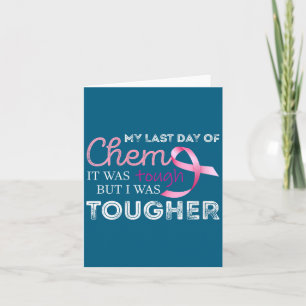 Vrouw laatst dag van chemo Het was zwaar kankerbew Kaart