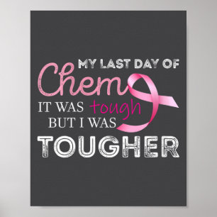 Vrouw laatst dag van chemo Het was zwaar kankerbew Poster
