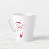 Vrouw Latte Mok (Linkerhoek)