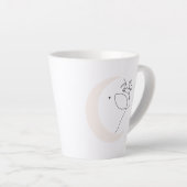 Vrouw Latte Mok (Rechterhoek)