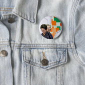 Vrouw leiders: Dilma & Hillary Ronde Button 5,7 Cm (In situ)