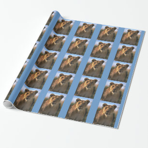 Vrouw Leoness Kerstmis Cadeaupapier