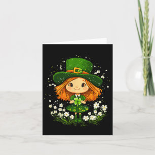 Vrouw Leprechaun Shamrock Girls St Patricks Day L Kaart