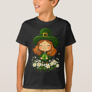 Vrouw Leprechaun Shamrock Girls St Patricks Day L T-shirt