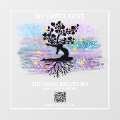 ** Vrouw: Levensboom van Reiki Yoga Meditation Raamsticker (Vel)