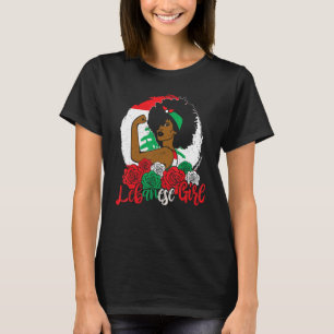 Vrouw Libanese Meisje Libanon Mujer Libanon Vlag F T-shirt