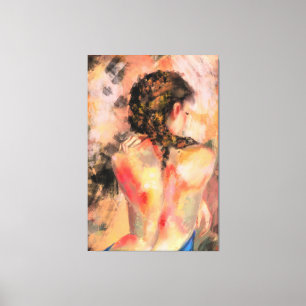 Vrouw Lichaam Canvas Verleidelijke Dame Afdruk