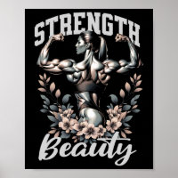 Vrouw lichaamsbouw en bodybuilding kracht en beau