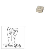 Vrouw Lichaamslichaam met spatel Rubberstempel (Gestempeld)