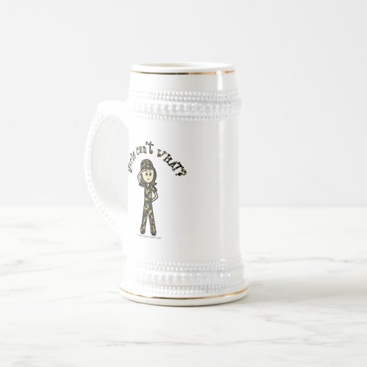 Vrouw: Lichtleger Bierpul (Voorkant links)