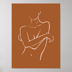Vrouw lijn poster