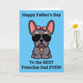 Vrouw Lila Tan French Bulldog Vaderdag Card Kaart