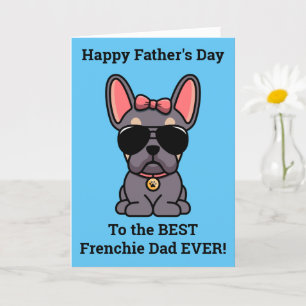 Vrouw Lila Tan French Bulldog Vaderdag Card Kaart