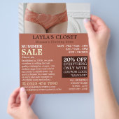 Vrouw Lingerie, dameskleding Advert. Flyer (Hand)