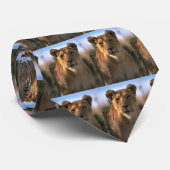 Vrouw Lioness Lion Lovers Gifts Stropdas (Opgerold)