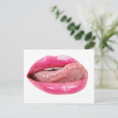 Vrouw lippen briefkaart (Staand voorkant)