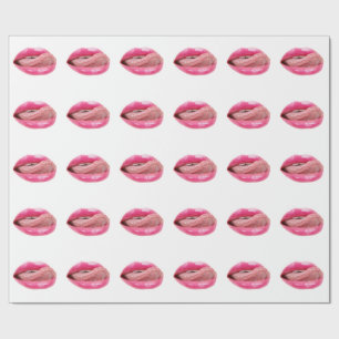 Vrouw lippen cadeaupapier