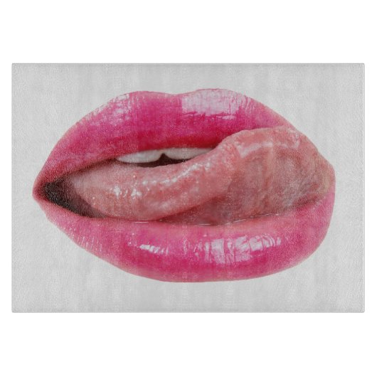 Vrouw lippen snijplank (Voorkant)