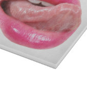 Vrouw lippen snijplank (Hoek)