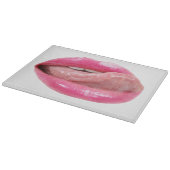 Vrouw lippen snijplank (Hoek)