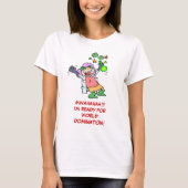 Vrouw Mad Scientist is klaar voor wereldheerschapp T-shirt (Voorkant)