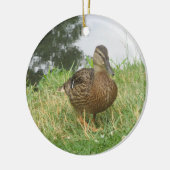 Vrouw Mallard Duck Ornament (Links)