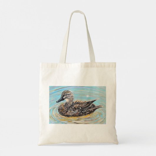 Vrouw Mallard Duck Painting Tote Bag (Achterkant)