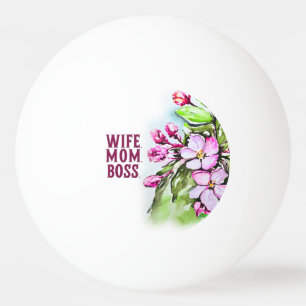 Vrouw Mam Baas, Roze Bloemen Pingpongballen