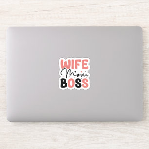 Vrouw Mam Meisje Boss Esthetische Kalligrafie Sticker