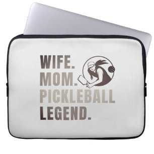 Vrouw Mam Pickleball Legend -  Funny Women's Laptop Sleeve