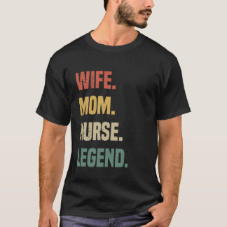 Vrouw Mama Nurse Legend Retro  Nurse Mom Moth T-shirt