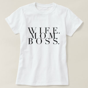 Vrouw. Mamma. Werkgever. Elegante Typografie T-shirt