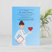  Vrouw Medic Invitation Kaart (Staand voorkant)