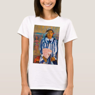 Vrouw met A Fan, Gauguin T-shirt