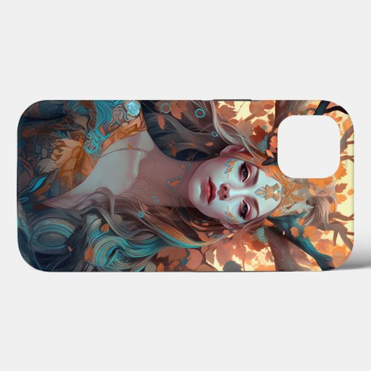 Vrouw met Antlers Fantasy Art Case-Mate iPhone Case (Achterkant (horizontaal))
