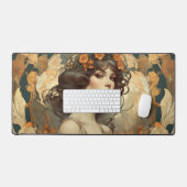 Vrouw met Art Nouveau Bureaumat (Keyboard & Muis)