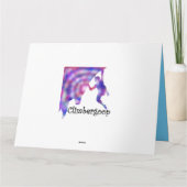 Vrouw met Birthday-kaart Kaart (Achterkant)