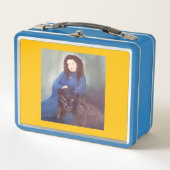 Vrouw met Black Panther Metal Lunch Box (Voorkant)