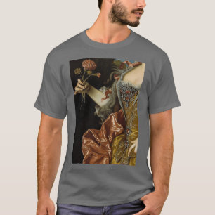 Vrouw met bloemen renaissance schilderen 2 t-shirt