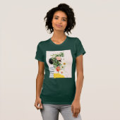 Vrouw met bloemen t-shirt (Voorkant volledig)