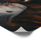 Vrouw met bloemenhoofd Art Print Poster (Hoek)