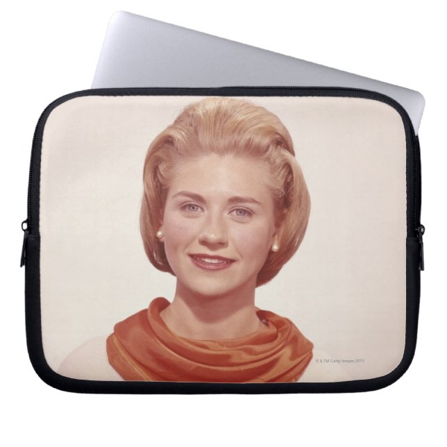 Vrouw met carf laptop sleeve (Voorkant)