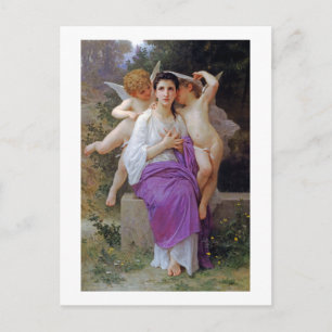 Vrouw met Cupid, Bouguereau Briefkaart